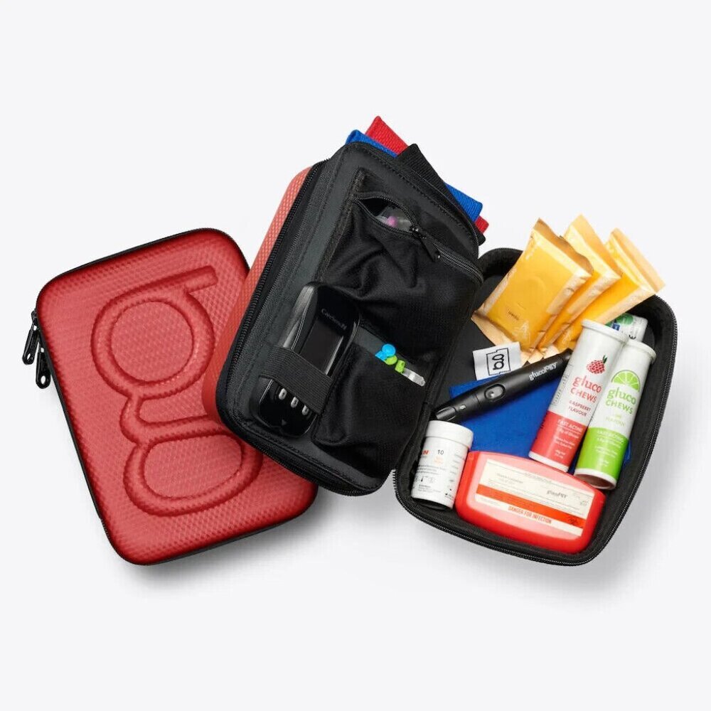 NEW Glucology Diabetes Travel Case Plus Red - Open Box‎